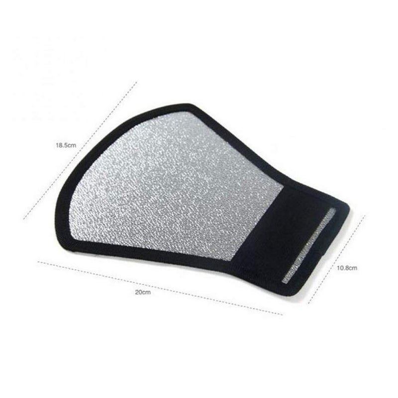 lasenersm 1 Piece Flash Diffuser Reflector Premium Two-Sided Silver/White Bend Bounce Flash Reflector Kit with Elastic Strap - Image 2